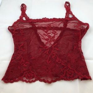 Natori red lacy camisole❣️